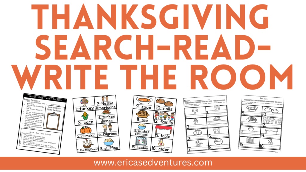 Thanksgiving Search Read Write the Room Center