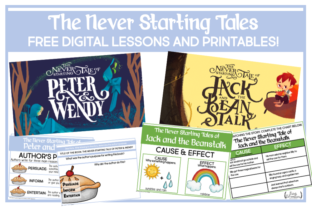 The Never Starting Tales Free Digital Lessons and Printables