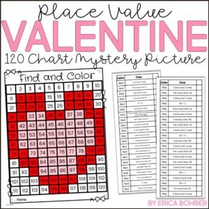 Valentine's Day 120 Chart Place Value