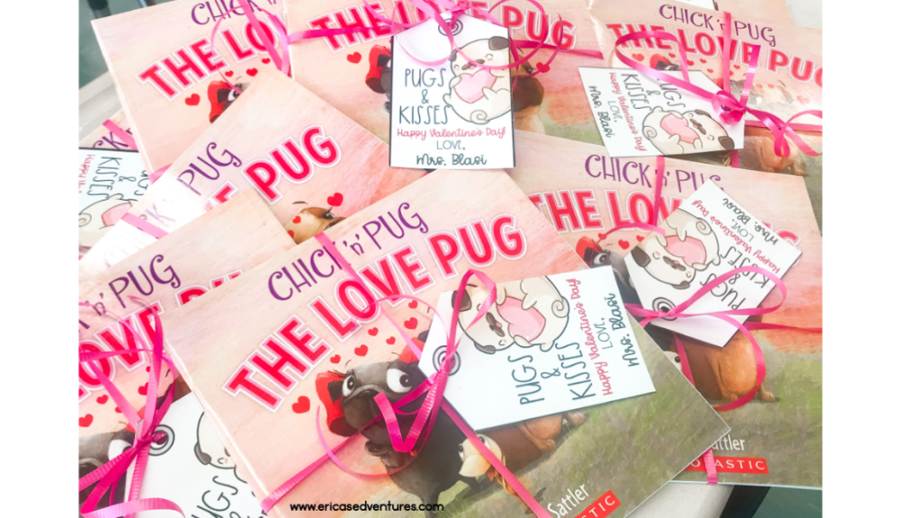 Chick 'n' Love Pug Gift Tags for Valentine's Day