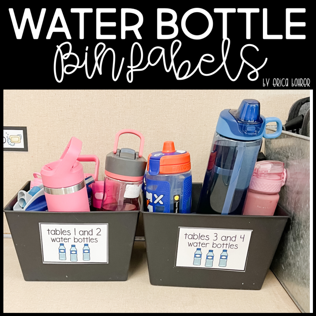Water Bottle Bin Labels