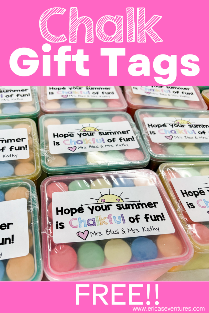 Free Chalk Gift Tags: Hope your summer is Chalkul of fun!
