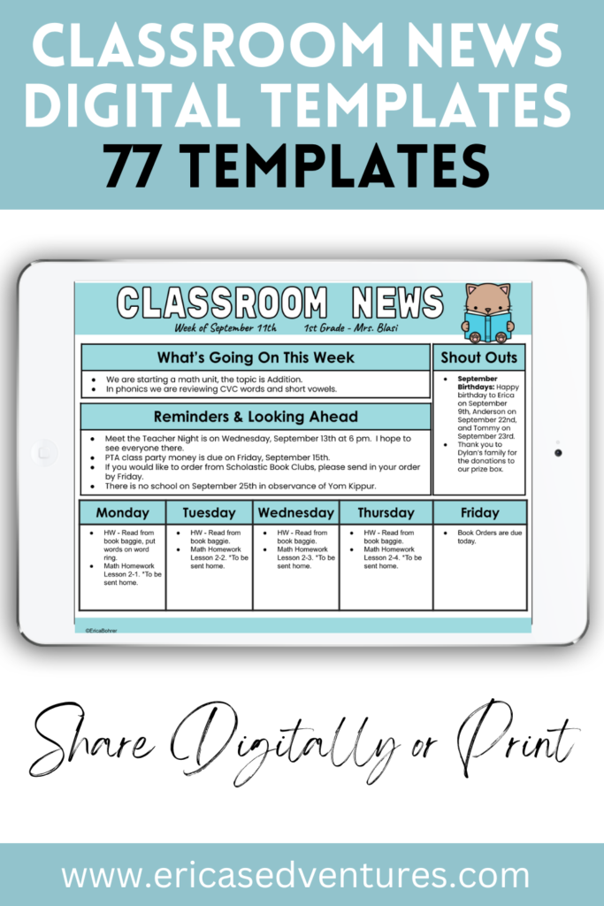 Digital Classroom News Templates