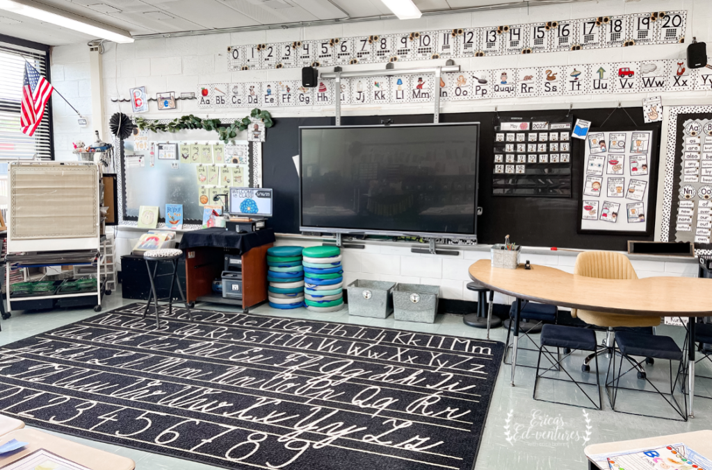 Updated Front of the Classroom View with Rug