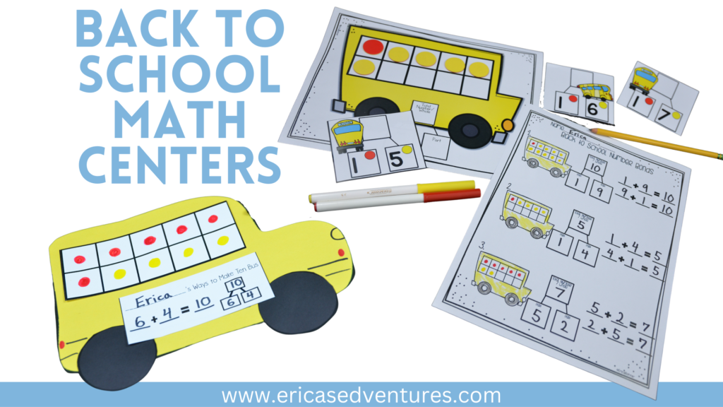 Back to school math centers