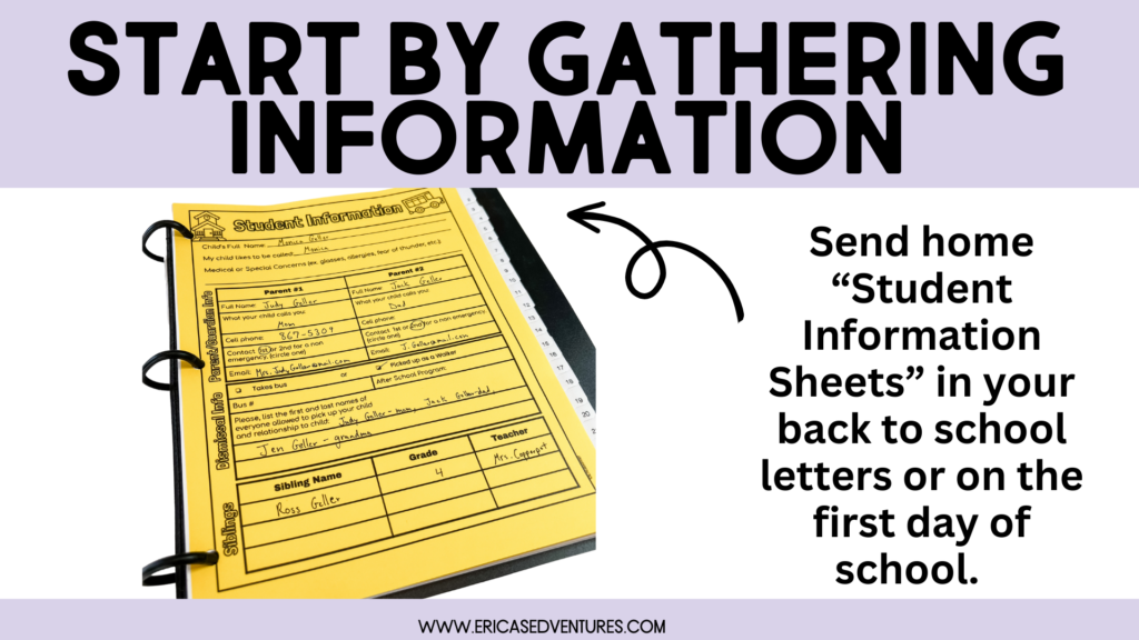 Student Information Sheets