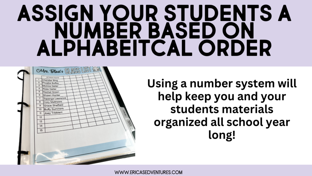 Assign your students a number