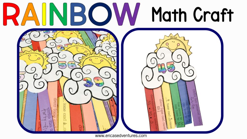 rainbow place value math craft