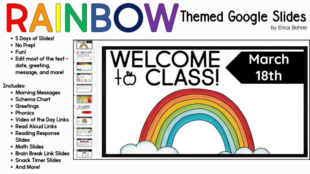 Rainbow Themed Google Slides