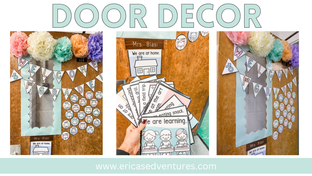 Pastel Classroom Door Decor

