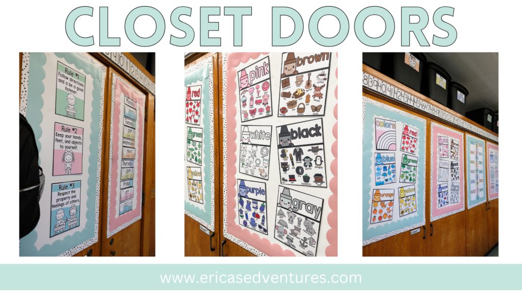Closet Doors Pastel Classroom Decor